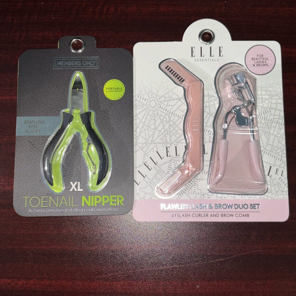 Elle Essentials Lash & Brow Duo in Black and Pink and Toenail  Nipper Xl
